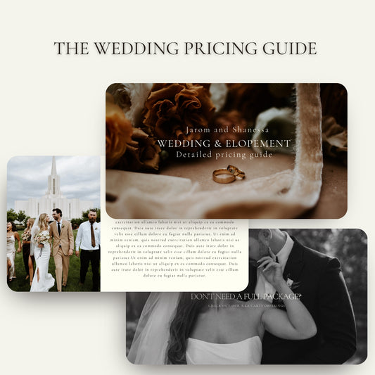 The Pricing Guide Template for Wedding Photographers